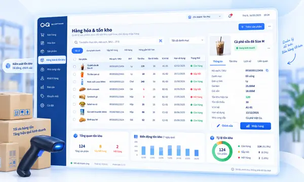 Minh họa hàng hóa & tồn kho · dữ liệu giả lập