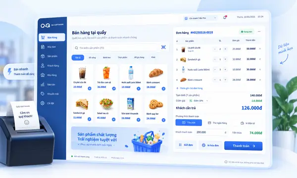 Minh họa bán hàng tại quầy · dữ liệu giả lập